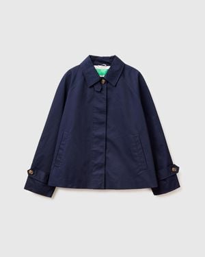 Benetton Benetton, Short Trench Coat - Blue