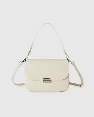 Benetton Benetton, Large Cream Be Bag With Coconut Print - Black