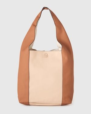 Benetton Benetton, Reversible Hobo Bag - Black