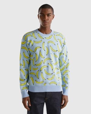 Benetton Jumper With Banana Pattern - Green