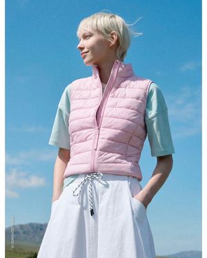Benetton Benetton, Sleeveless Slim Fit Padded Jacket - Pink