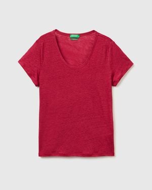 Benetton Benetton, Round-Neck T-Shirt - Red
