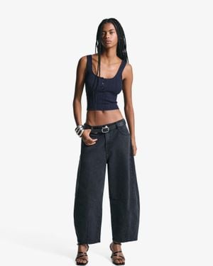 Bershka Braided Strappy Top - Blue