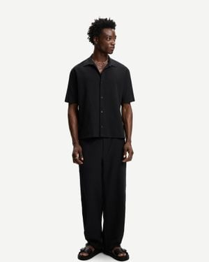 Bershka Pleated Jogger Baggy Pants - Black