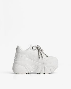 Bershka Xl Platform Sneakers - White