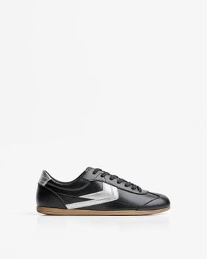 Bershka Retro Sneakers With Thin Soles - White
