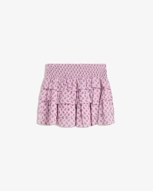 Bershka Mini Skirt With Ruffles - Pink