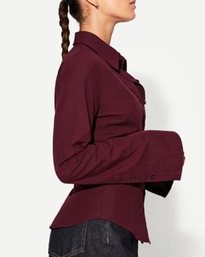 Bershka Fitted Shirt With Flared Sleeves