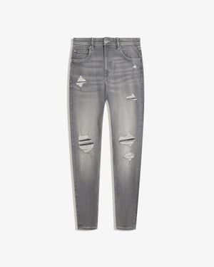 Bershka Ripped Carrot Fit Jeans - Gray