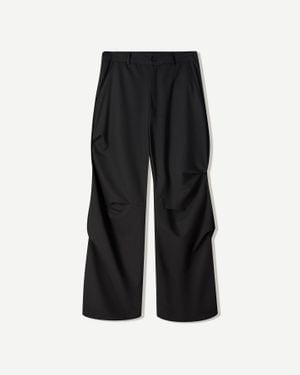Bershka Super Baggy Pleated Ca7Riel & Paco Amoroso Pants - Black
