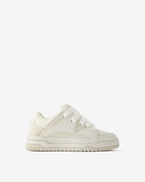 Bershka Chunky Skater Sneakers in White for Men | Lyst