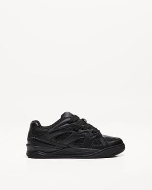 Bershka Multi-Layer Skater-Style Sneakers - Black