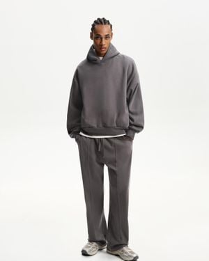 Bershka Wide-Leg Pants - Gray