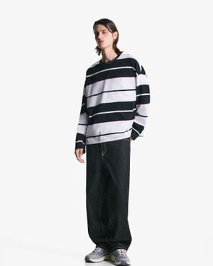 Bershka Loose-Fit Baggy Jeans - White