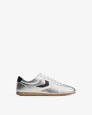 Bershka Retro Sneakers With Thin Soles - White