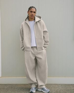Bershka Balloon Fit Cloth Pants With Darts - Gray