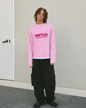 Bershka Technical Cargo Baggy Pants - Pink