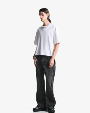Bershka Flared Jeans With Fringing - Gray