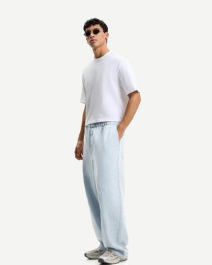 Bershka Baggy Jogger Jeans - Blue