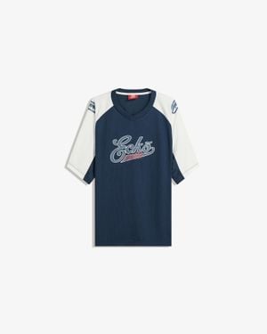 Bershka Ecko Unltd Mesh Sport T-Shirt - Blue