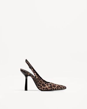 Bershka Slingback Heel Shoes - White