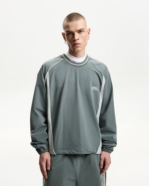 Bershka Retro Sporty Long Sleeve Technical T-Shirt - Blue