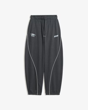Bershka Printed Balloon Pants - Gray