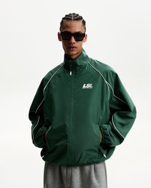 Bershka Sporty Technical Jacket - Green