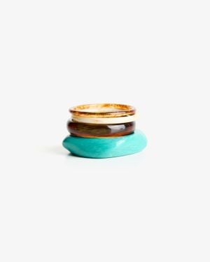 Bershka 4-Pack Of Resin Bracelets - Blue
