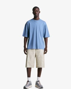 Bershka Printed Bermuda Shorts - Blue