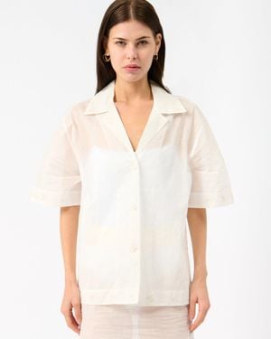 Rohe Camp Collar Organza Shirt - White