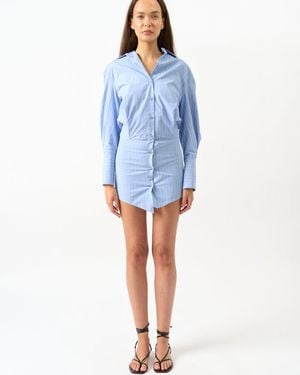 The Attico Cotton Shirt Dress - Blue