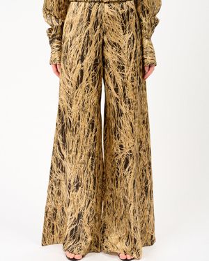 ROKSANDA Arneau Silk-Satin Wide-Leg Trousers - Natural