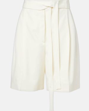 Rohe Belted Virgin Wool Bermuda Shorts - White
