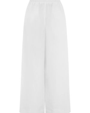ALIGNE Alara Linen Wide Leg Trouser - White