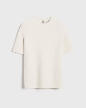 TOTEME Raglan-Sleeve Terry Knit Blouse - White