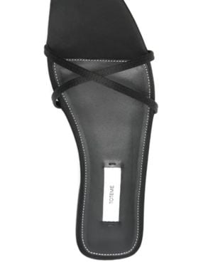 TOTEME Satin Crossover Sandals - Black