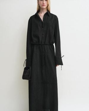 TOTEME Drawstring Shirt - Black