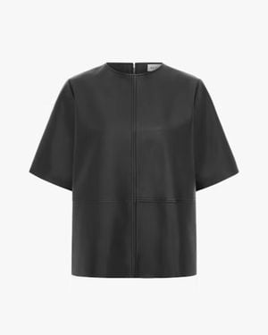ALIGNE Lb Frank Leather T-Shirt - Black