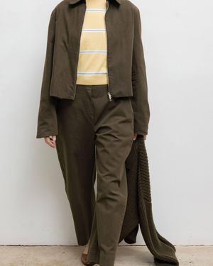 Leset The Chloe Zip Jacket - Green