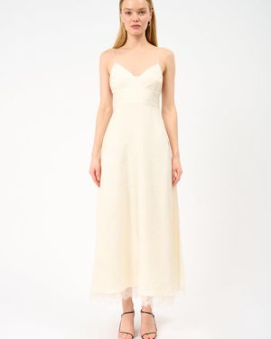 Rohe Bustier Silk Lace Dress - White