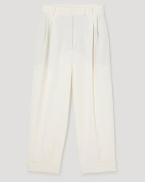 Rohe High-Waist Turn-Up Trousers - White