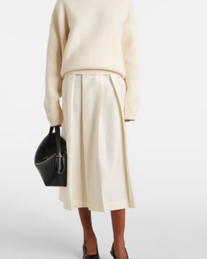 TOTEME Wool Silk Twinflower Skirt - Natural