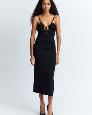 16Arlington Solaria Midi Dress - Black