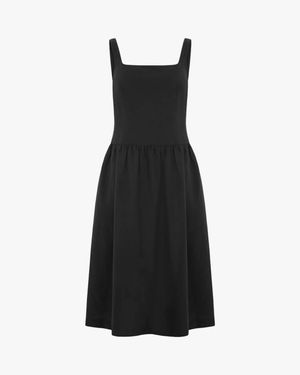 ALIGNE Rosia Drop Waist Linen Dress - Black