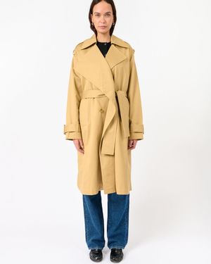 7 For All Mankind Oversized Cape Trench - Metallic