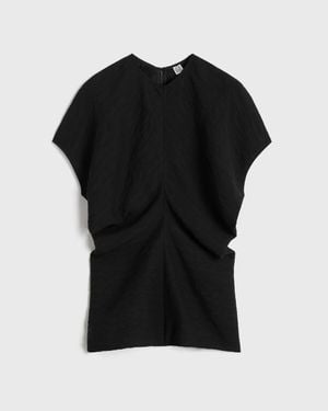 TOTEME Slouch Waist Top - Black