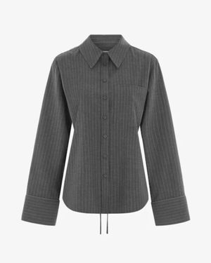 ALIGNE Lb Bronte Pinstripe Shirt - Grey