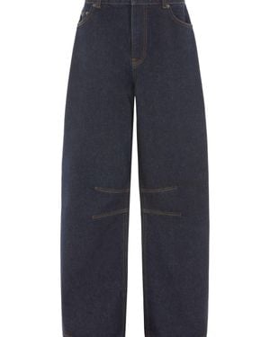 ALIGNE Mid Rise Rigid Barrel Jeans - Blue