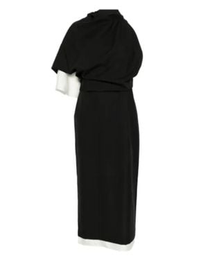 Rohe Draped Open Back Dress - Black